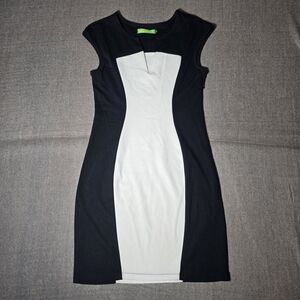 Miss Lily Black White Bodycon Dress Slim Womems Size XL
